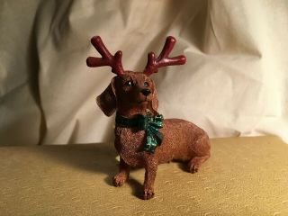 " Sleigh Mate " Danbury Dachshund Christmas Holiday Collectible Ornament