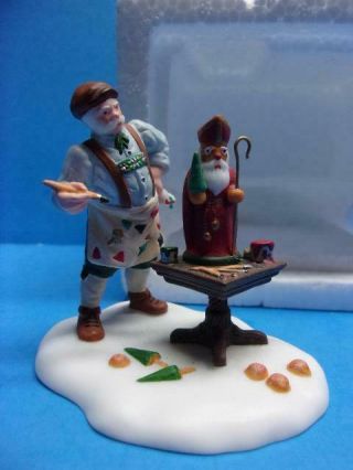 Dept 56 The Finishing Touch Alpine Village 56306 Woodworker St Nicholas Retired