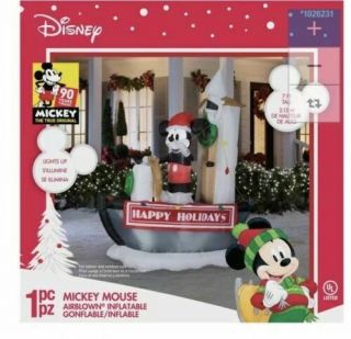CHRISTMAS MICKEY MOUSE 7 ' STEAMBOAT WILLIE SAILOR AIRBLOWN INFLATABLE 2