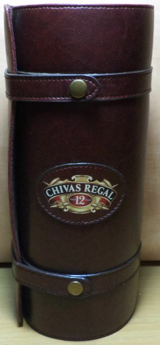 Collectible Chivas Regal 12 Years Old Leather Empty Case  No Alcohol
