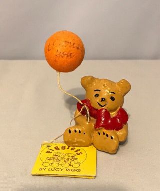 Lucy And Me Lucy Rigg Dough Bear Balloon Rigglets Tag 1978 Figure J5