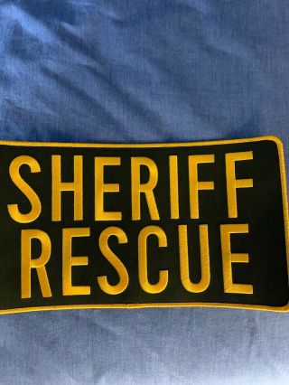 Sheriff Search And Rescue Patch East Attachment To Vest And Back Pack