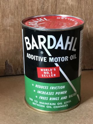 Nos Vintage Bardahl 15 Oz Oil Can Full
