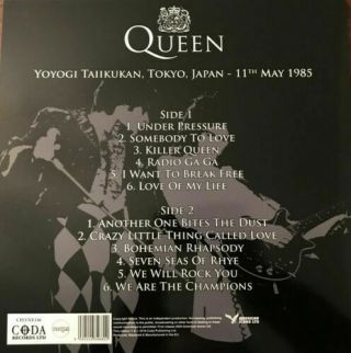 QUEEN - GREATEST HITS IN CONCERT - LIMITED EDITION ON WHITE VINYL - TOKYO LIVE 2