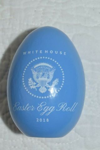 Donald & Melania Trump White House 2018 Easter Egg Roll - Blue