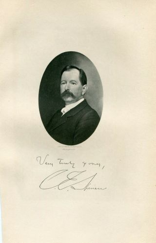1907 Steel Engraving Charles E Spencer Lawyer Banker Yorkville Rock Hill Sc