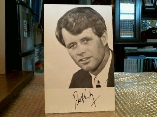 Robert F.  Kennedy Signed Photo Campaign Promo 1968 " I Run For The Presidency "