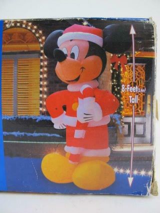 Disney Mickey 8ft Light Up Christmas Inflatable Airblown Yard Display Prop