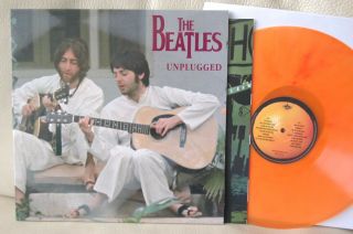 The Beatles Unplugged Lp Clear Orange Coloured Vinyl Demos John Lennon