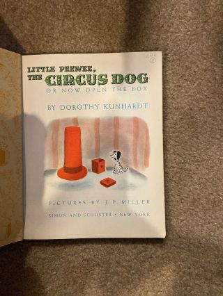 Little Peewee,  The Circus Dog,  A Little Golden Book,  (VINTAGE BROWN BINDING) 2