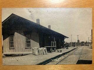 Rppc - Lacon Il - C&a Railroad Station - Train Depot - Chicago - Alton - Illinois - Ill - Rr - Rp