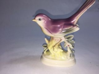 Vintage: Norleans Japan - Bird Figurine - Purple Finch