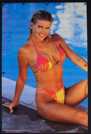Rare Vintage 1993 Sexy Bikini Pooled Assets Poster Wet Pin Up Model - J33