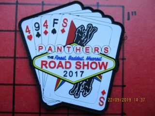 Air Force Squadron Patch Usaf 494 Fs Lakenheath Road Show 2017 Pvc F - 15