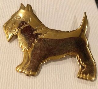 Vintage Art Deco Brooch Pin Scottie Dog Scotty Scottish Terrier