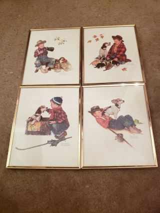 Norman Rockwell The Four Seasons Dog With Frames