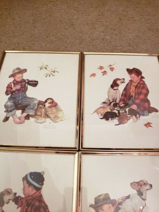 Norman Rockwell The Four Seasons Dog with frames 2