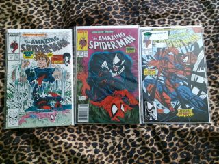 Spider - Man 315 316 317 Venom Alien Symbiote; First Cover.  1989 Nm