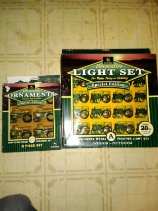 2 John Deere 4020 Tractor Decorative Lights Special Edition Christmas Orn