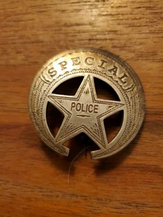 Vintage Special Police Badge 5 - Point - Star