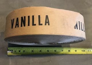 Vintage Ice Cream Sign Menu Board Flavor Paper Strip Roll Vanilla Richmond’s Nj