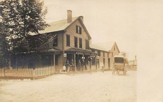 Sheldonville Ma Country Store Horse & Wagon Real Photo Postcard
