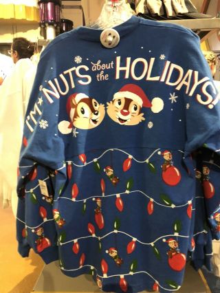 Disney EPCOT Nuts About Festival Of The Holidays Chip Dale Spirit Jersey XXL 2X 2
