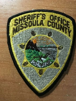 Patch Police Sheriff Missoula County Montana Mt State