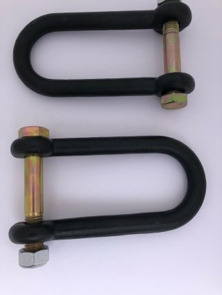 (2) 2.  5” Airlift Bumper Forged Clevis Shackle Military Humvee Slantback M1045a2