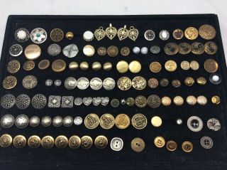 Vintage Metal Buttons Several Sizes & Designs Even Buffalo