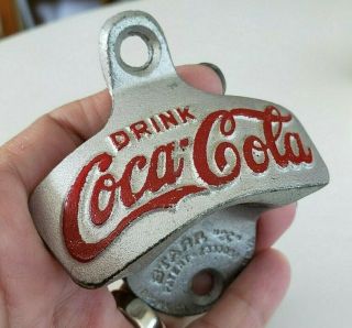 Drink Coca Cola Cast Iron Bottle Opener Starr Pat 2333089 W Germany 7 Wall Mount