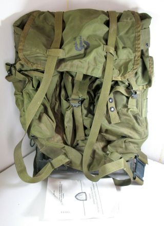 Us Military Issue Alice Field Pack Lc - 1 Backpack Medium 8465 - 01 - 019 - 9102 Green