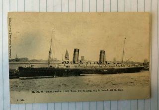 Cunard Liner Rms Campania.  Sunk In Collision Hms Glorious 1918