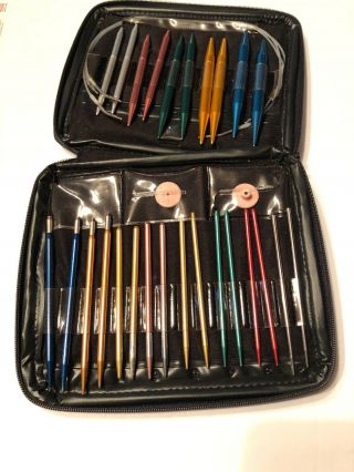 Vintage Boye Knitting Needle Kit In Zippered Case