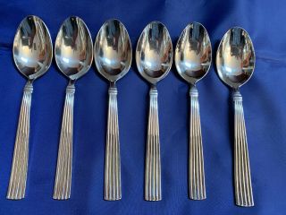 6 Reed & Barton Crescendo Ii 18/10 Stainless Soup Spoons China