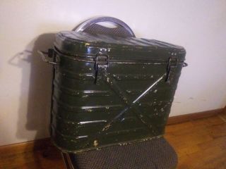 Vintage Us Military Wyott Corp Green/ Camo1978 Insulated Food Cooler Storage
