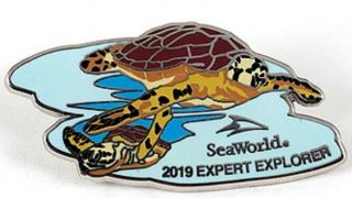 Seaworld San Diego 2019 Expert Explorer Pin - Turtle