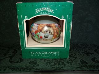 2 Hallmark Fraggle Rock Glass Christmas Holiday Ornament 1985 Henson