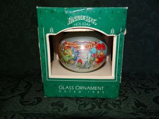 2 Hallmark Fraggle Rock Glass Christmas Holiday Ornament 1985 Henson 3