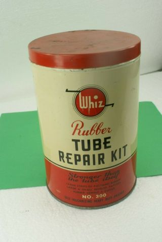 Vintage 1940s 50s Whiz Tube Repair Kit Can 300 Service Station Petroliana