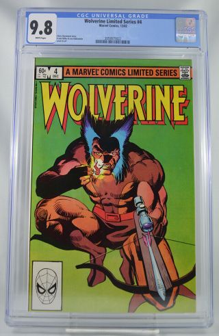 Wolverine Limited Series 4 Cgc 9.  8 White Pages Frank Miller