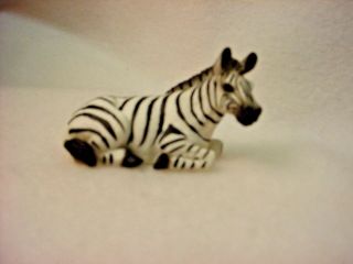 Zebra Figurine Animal Resin Hand Painted Miniature Small Mini Collectible Zoo
