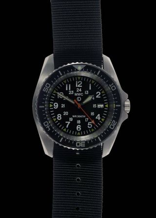 Mwc 1000ft Wr 24 Hour Dial Military Divers Watch In Steel Case (automatic)