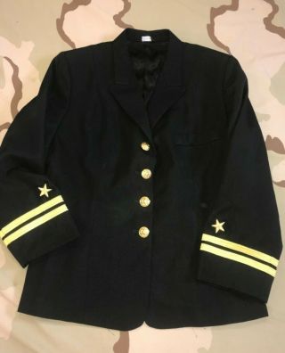 Us Navy Officer Dress Blue Uniform Jacket Slacks Gold Buttons Flying Cross Sz 14