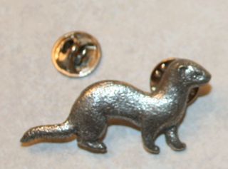 Ferret Pet Harris Fine Pewter Pin Jewelry Art Usa Made