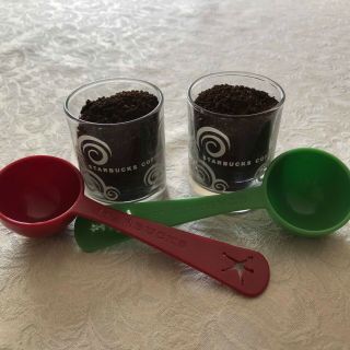 2 Starbucks Espresso Shot Glass Including Set Of 2 Starbucks Christmas Spoons