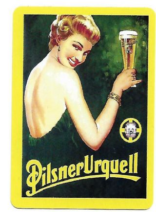 Sm154 Single Swap Playing Cards Brewery Beer Adverts Pilsner Urquell
