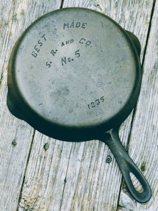 Restored 5 Best Made S.  R.  Co.  Cast Iron Skillet Sears Griswold