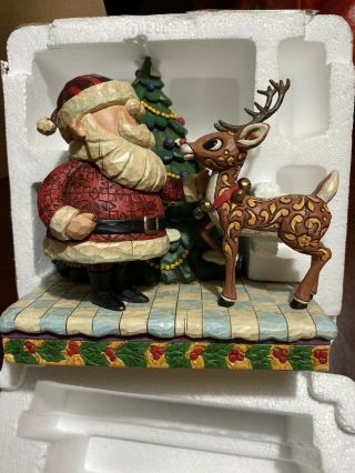Rudolph The Red Nosed Reindeer Jim Shore Traditions Rudolph And Santa 4008338