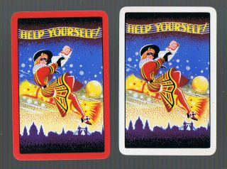 Playing Swap Cards 2 Vint Adverts " Help Yourself Whimsical " 249